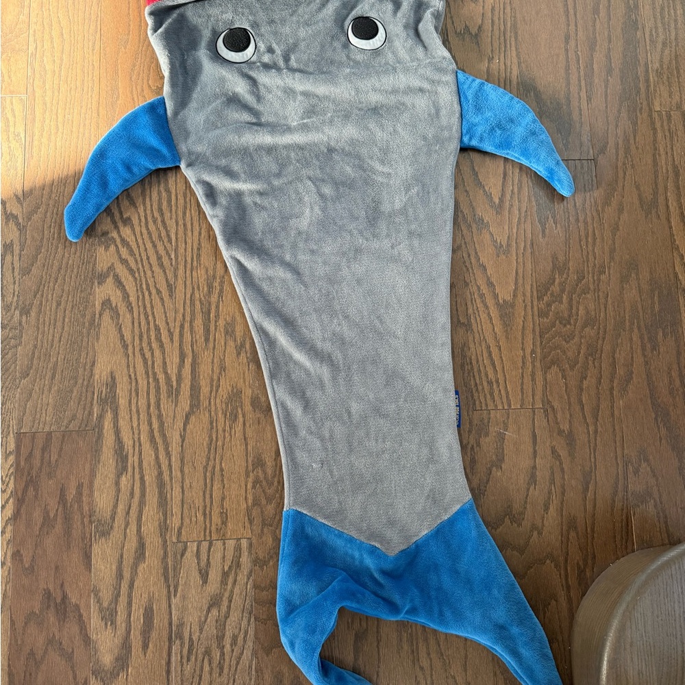 Gray and Blue Plush Shark Stuffed Animal